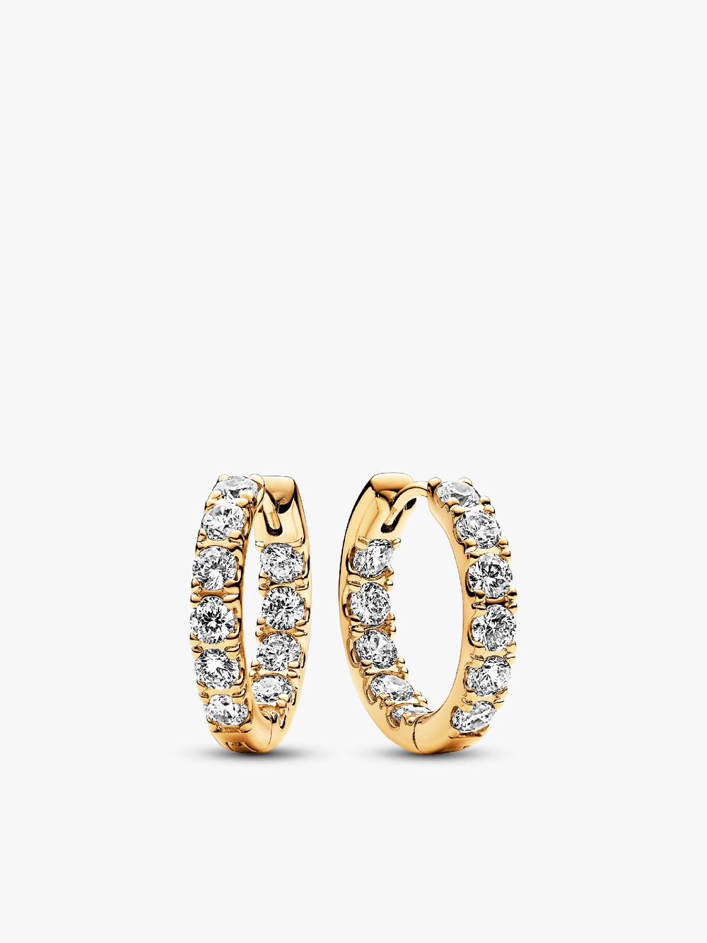 Round Pavé Halo Stud Earrings